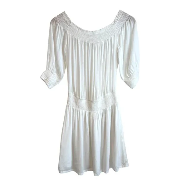 Sunday Best White Jocasta Off The Shoulder Mini Dress Size Medium - Picture 2 of 7